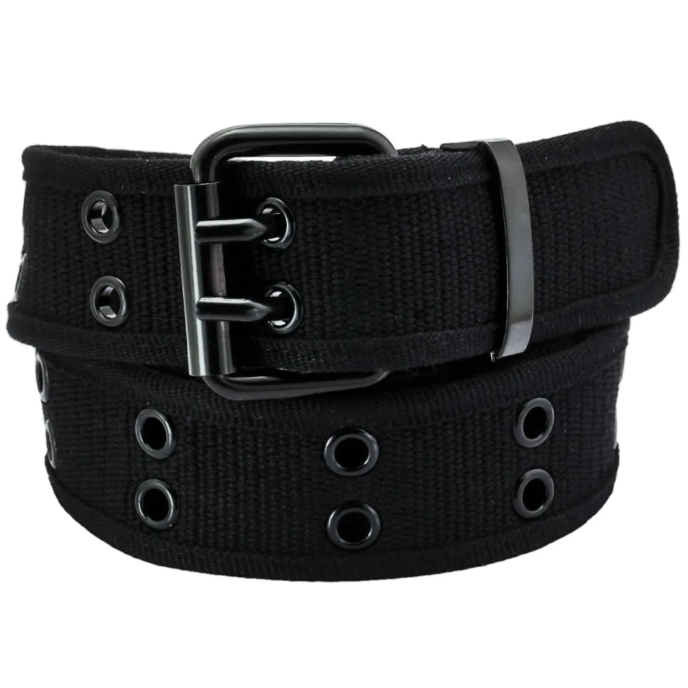Goowail Women Belt Waist Grommets Bag Double Pin Buckle PU Leather Waist Strap
