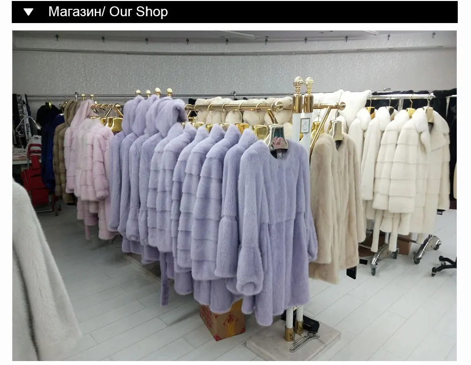 Flash Deal Genuine mink fur coat with  turn-down collar light color 100% natural mink fur coa t2019 15