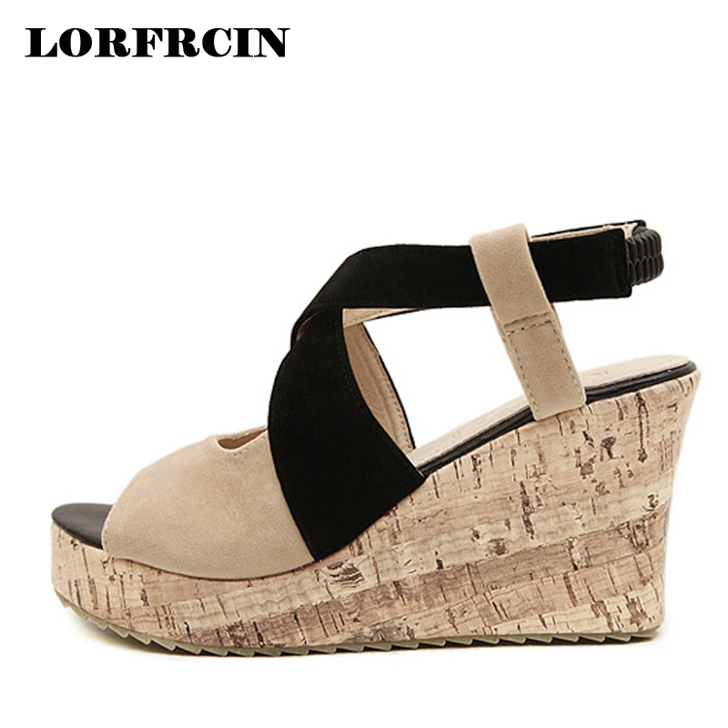 

Plus Size 43 Platform Sandals Women Gladiator Sandals Wedges Shoes For Woman Rome Bohemian Summer Shoes Ladies High Heels Sandal