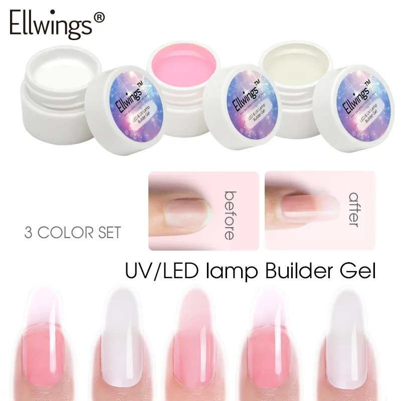 

Ellwings Building Gel Kits Gel UV Construtor To Build Gel Nails Builder Clear Gel Builder Nail Art Manicure Extension Polish