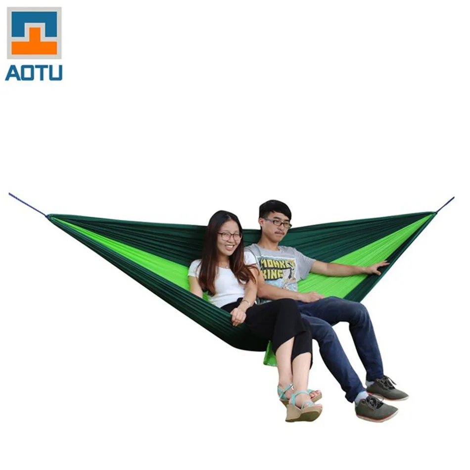 

Newly AOTU AT6737 Camping 2-Person Parachute Nylon Fabric Hammocks 18 x 18 x 10 cm for Backpacking,Camping,Casual,Hiking,Travel