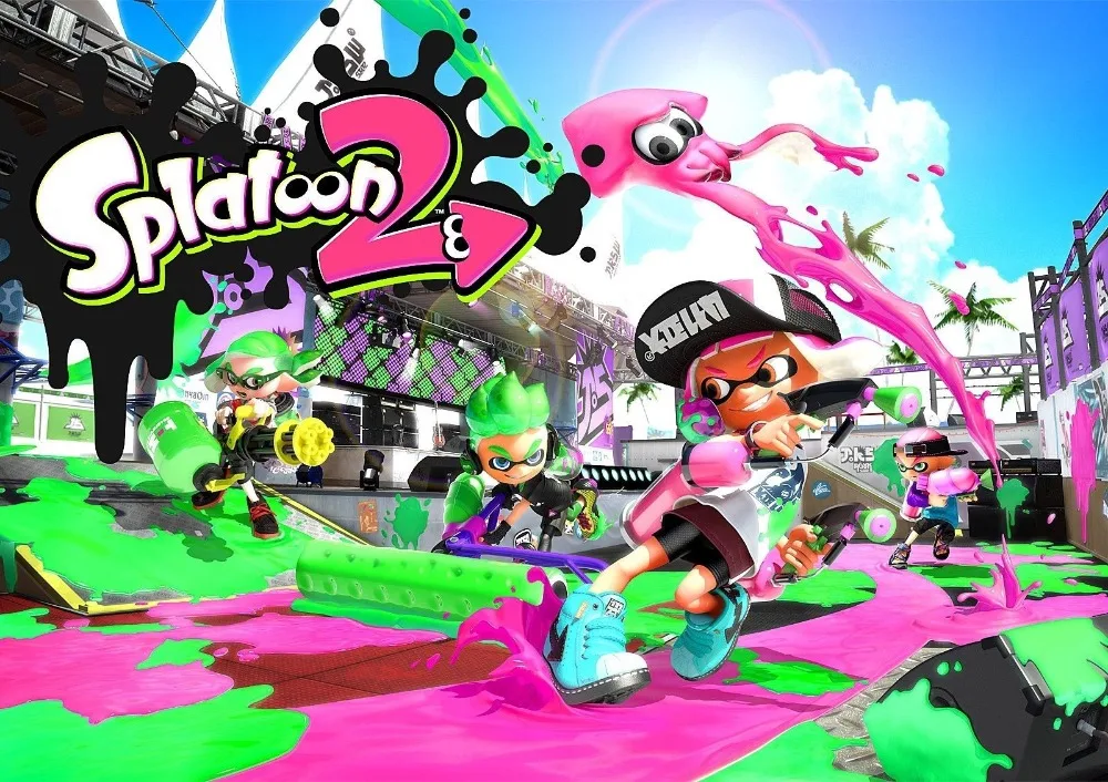 Splatoon 2 Poster New Nintendo Game Silk poster Decorative Wall painting 24x36inch | Дом и сад