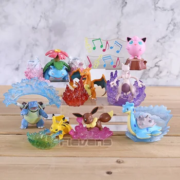 

Anime CartoonCharizard Venusaur Blastoise Eevee Mewtwo Lapras Jigglypuff Mini PVC Figures Toys Dolls 8pcs/set
