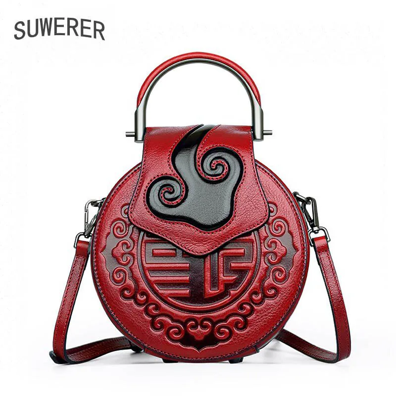 

2019 New women bag Superior cowhide women Genuine Leather bags luxury handbags Embossing bag designer women handbag shoulder bag
