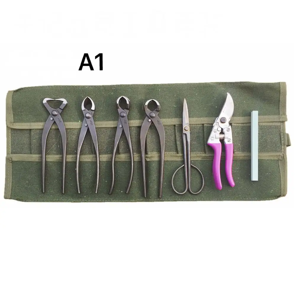 

High Quality professional bonsai tools set multi-function bonsai kit 7Pcs set Carbon Steel Shear Set garden Tool Kit