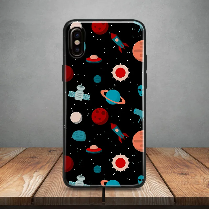 

Rocket Planets Aliens Aesthetic Soft Silicone Phone Case Cover For Apple iPhone 5 Se 5s 6 6s 6Plus 6sPlus 7 8 7Plus 8Plus X