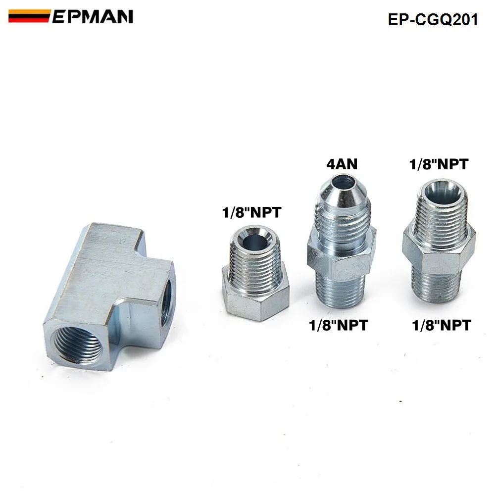 1/8NPT до 4AN турбо адаптер тройник фитинг w/блок датчик давления подачи масла EP-CGQ201
