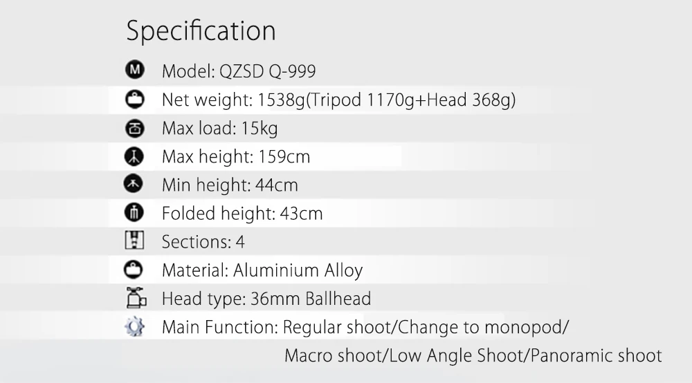 Горячая QZSD Q999 Профессиональный фотографический портативный магниевый алюминиевый сплав штатив Комплект монопод стенд шариковая головка для DSLR камеры