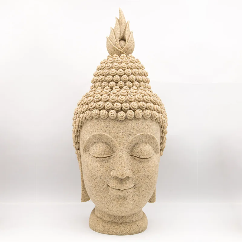 

Resin Buddha's Head rustic home decor Southeast Asian handicrafts Buddha figurines miniatures Buddhism Item accessories