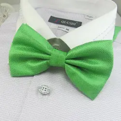 Мужская сплошной цвет Bowties Луки зеленый галстук узлы галстуки галстук бабочки галстуки