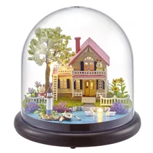 Cute Room Doll House Miniature DIY Dollhouse With Furnitures Wooden House Handmade Toys Gift Spring Flowers