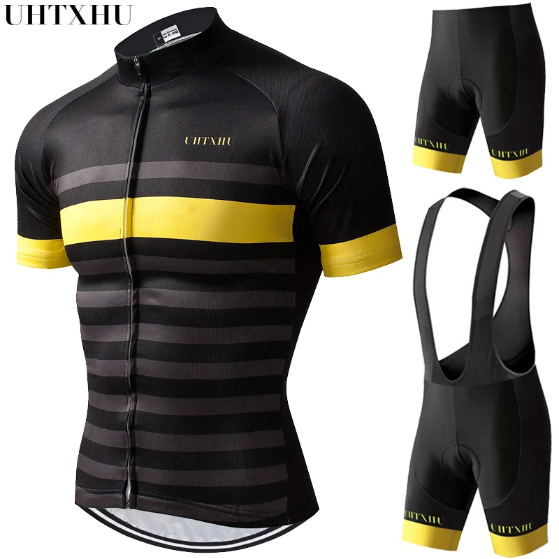 Uhtxhu Мужская велосипедная одежда для велоспорта Одежда дышащая анти-УФ велосипедная одежда для велосипеда из Джерси Наборы