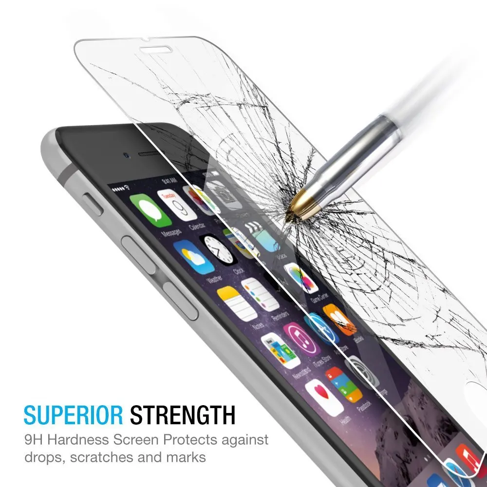 

For iPhone5 Screen Protector,for iPhone 5s[Tempered Glass]clear Glass Screen Protector Protection from Bumps, Scrapes,Marks