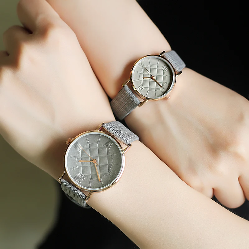 

simple lover's wrist watches fashion casual men women quartz leather watch BGG brand Couples Women clock hours drop shipping