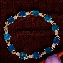 QCOOLJLY Модные женские/девичьи 6 цветов CZ камень Золотой Цвет австрийский кристалл браслеты и круглые ювелирные изделия