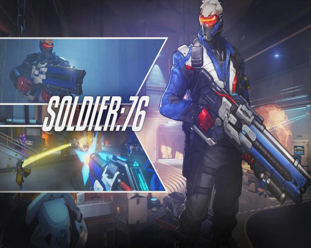 Декоративные обои Overwatch Soldier: 76 фоновая Роспись стен