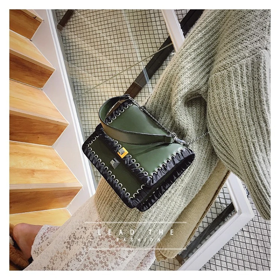 

ROWLING 2017 GREEN Fashion Mini Crocodile Pattern Women Bag Trend Style Flap Small Shoulder Bag Ladies Messenger Handbag 16