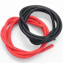 100 компл./лот 10AWG 1 м черный+ 1 м красный высокая температура Мягкие силиконовые провода/Силикагель провода/ силиконовые Луженый Медный Кабель DZ0176