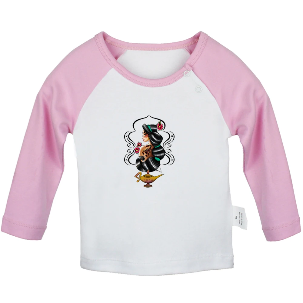 Thatcherjoe маленькая Русалочка Ариэль Джой дивизия Принцесса Жасмин Новорожденные футболки для малышей Графический длинный рукав футболки топы - Цвет: YbBabyYCP471C