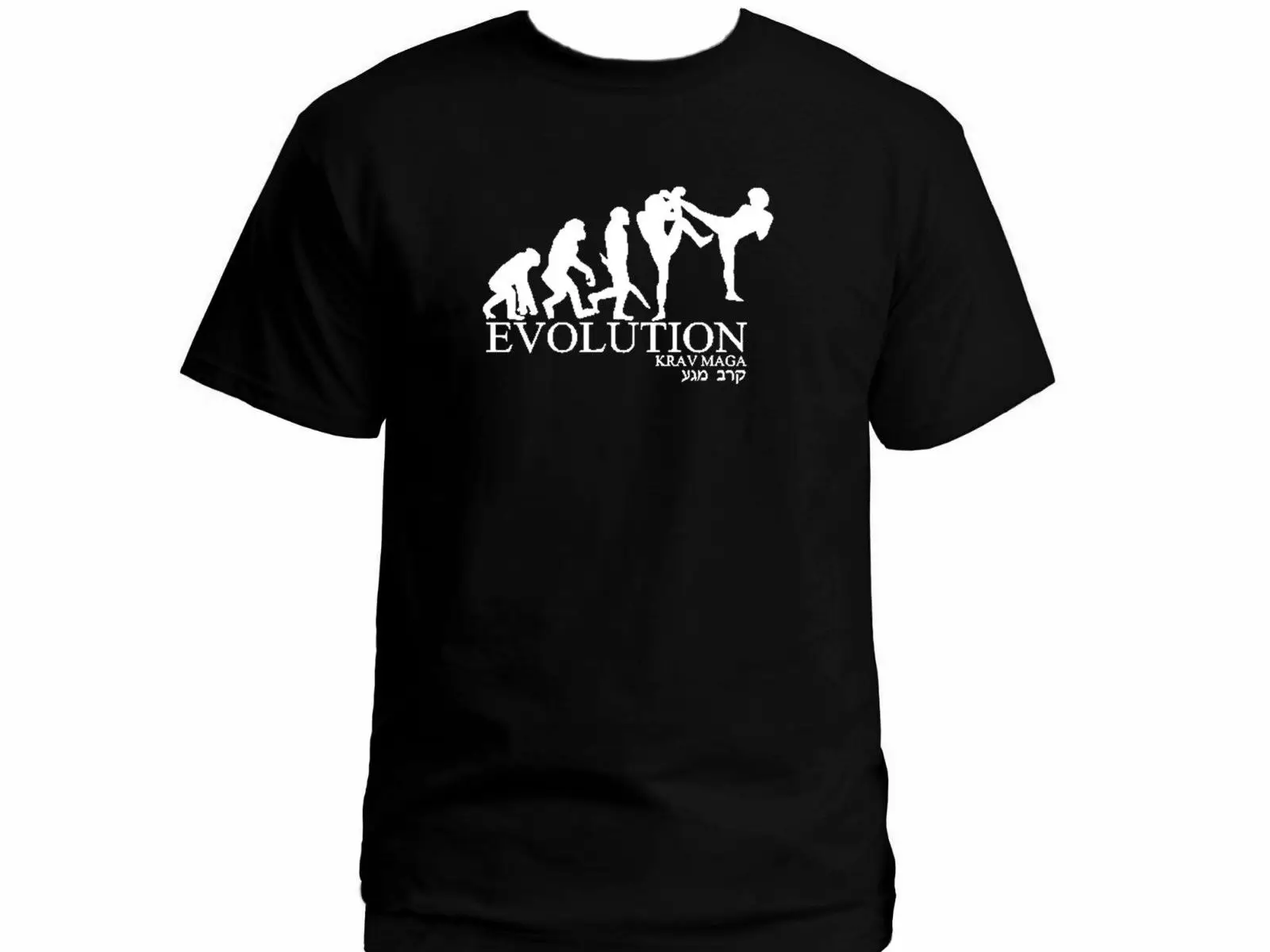 Израиль Крав Мага Эволюция ММА дешевая черная футболка Размер США XXL