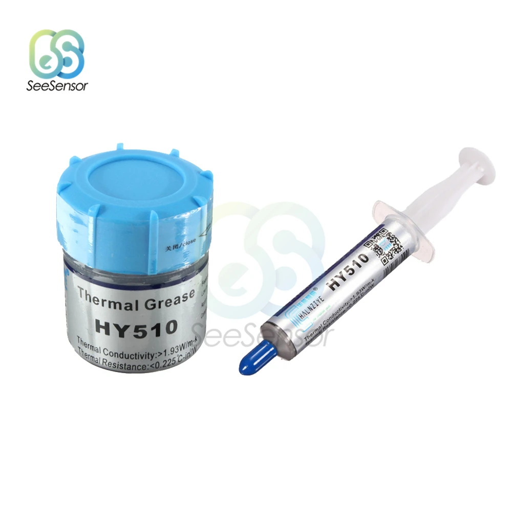 HY510 10g 20g 30g Grey Silicone Compound Thermal Grease Conductive Grease Paste Heatsink For CPU GPU Chipset Cooling 1 3 7 15 30g silicone plaster sink compound for cpu cooler cooling heatsink plaster hot thermal conductive grease paste