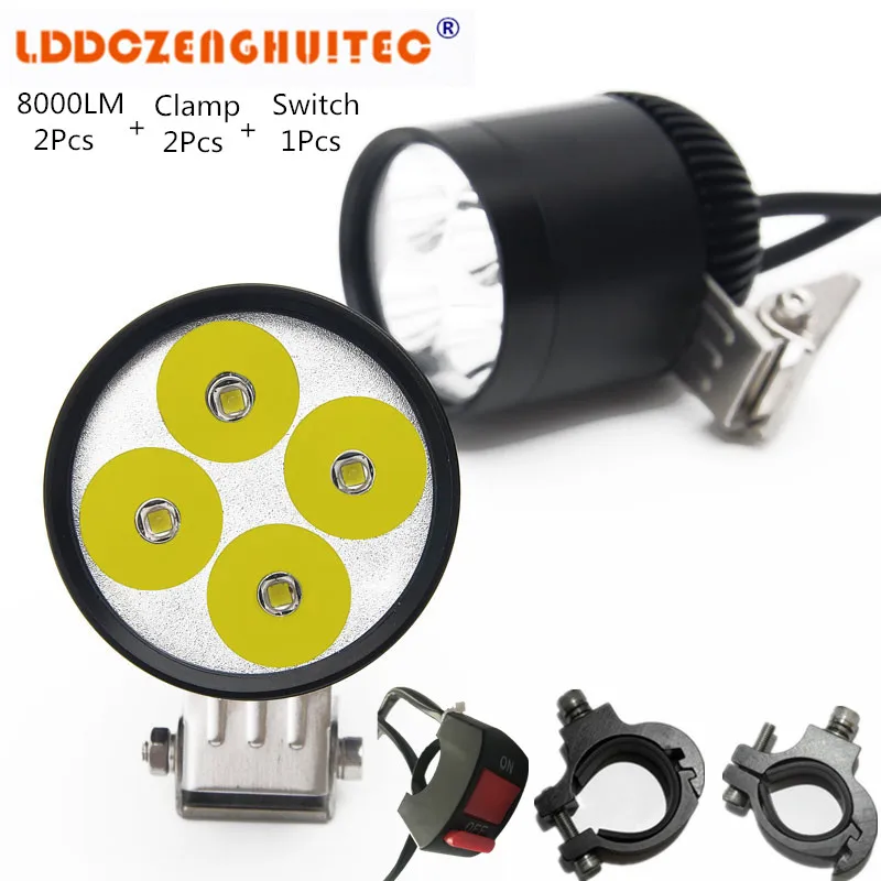 

LDDCZENGHUITEC High quality 40w 8000lm 4*XM-L led motocross light