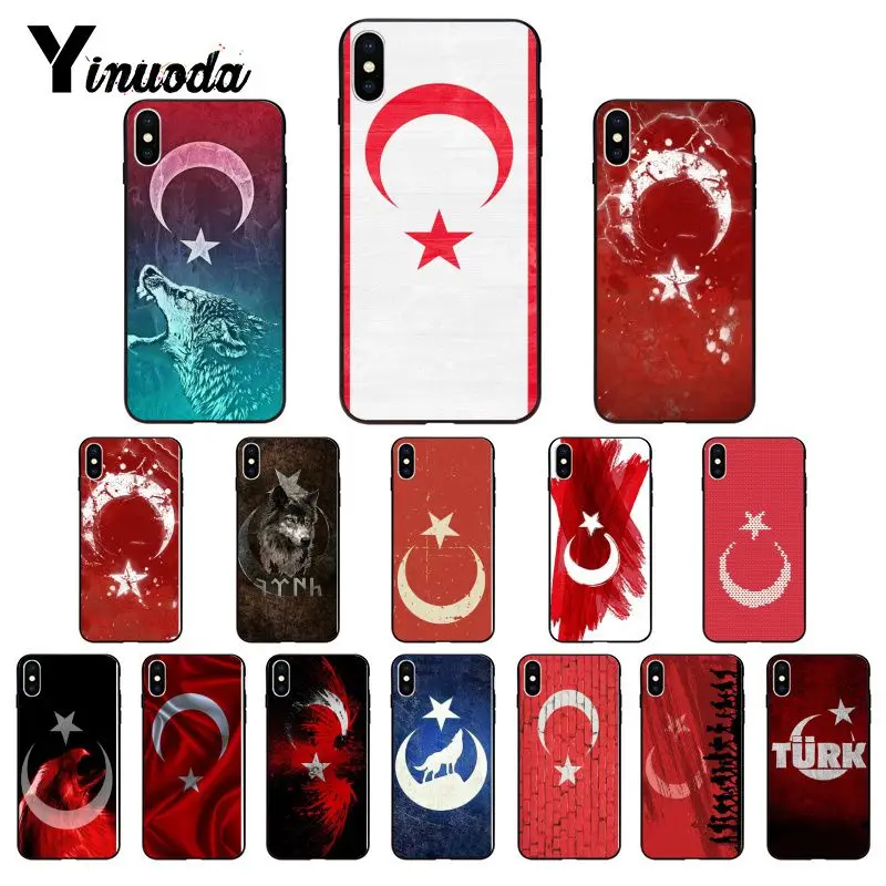 Yinuoda Турецкий флаг чехол для телефона iPhone 8 7 6 6S 6Plus X XS MAX 5 5S SE XR 10 11 pro max | Мобильные