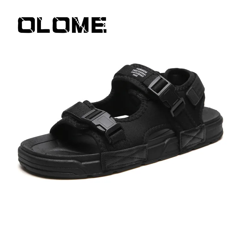 

Men Sandals Gladiator Beach Shoe Male Black Water Slippers Fashion Flat Flip Flops Outdoor Sandalia Big Size 39-44