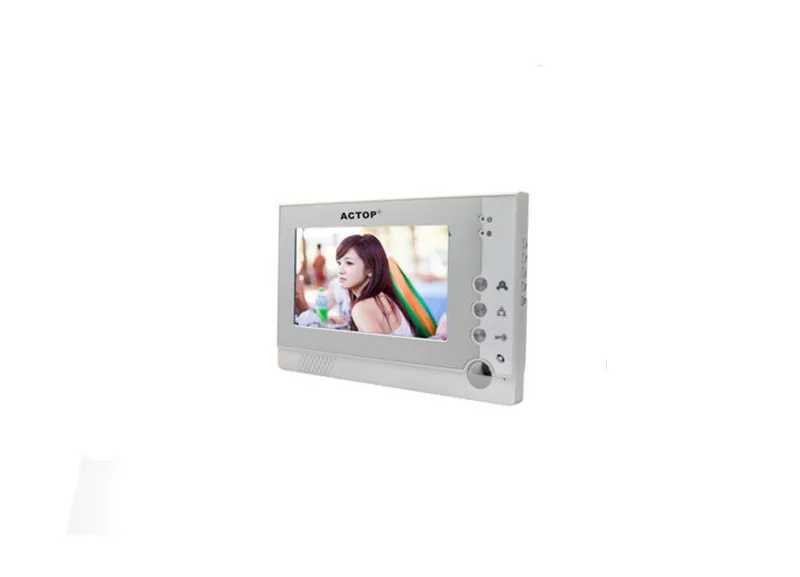 High Quality Smart Home 1V8 Intercom System One to Eight Video Doorbell 7 Inch Display 6 IR Lamps Cable Visible Interphone D196b