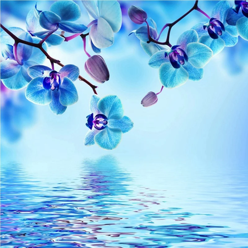 

5D Diy Diamond Painting By Number Kits,Orchid(16X16Inch/40X40Cm)