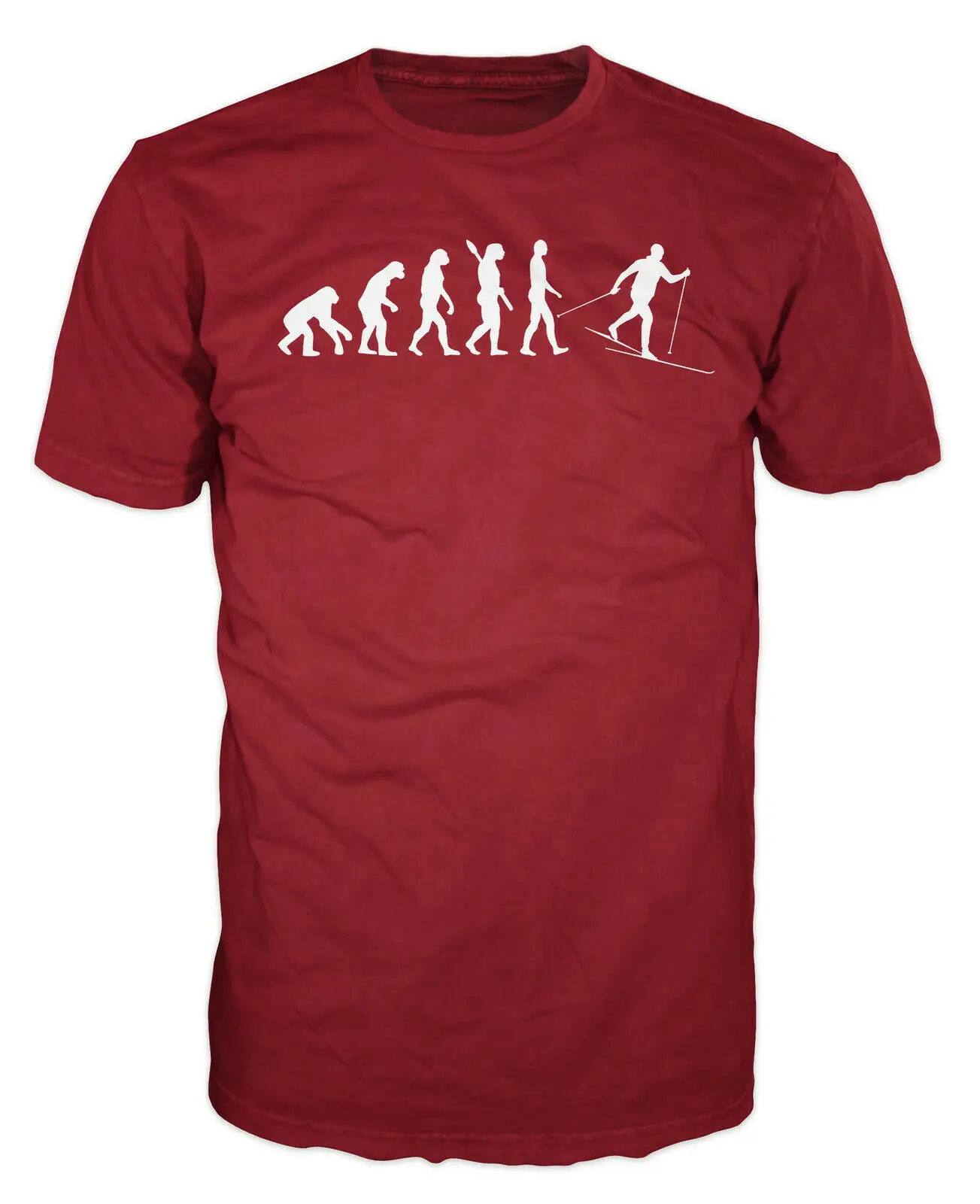 Беговые лыжи Evolution скандинавские лыжные биатлонные Забавные футболки Новые повседневные мужские Креативные мужские футболки с коротким рукавом