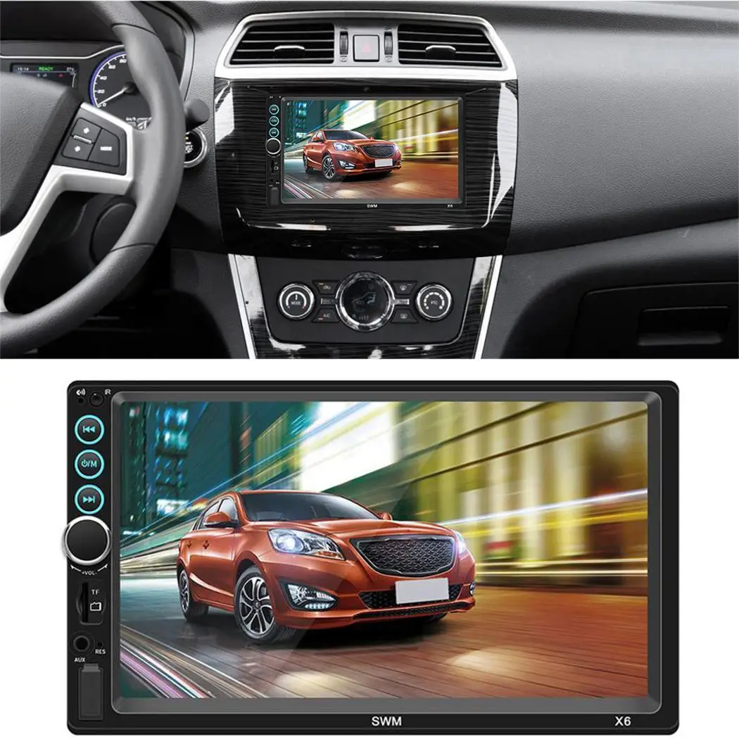 

7 inch Touch Screen Car MP5 Player Car Stereo with Bluetooth Double Din Car Radio with Backup Camera Support MP3/WMA/WAV/MKV/FLA