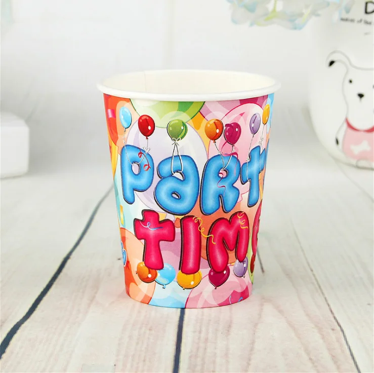 FANLUS Creative Princess Friendship Birthday Party Paper Cups Disposable Tableware (6pcs), Multi Color Party Supplies (13)