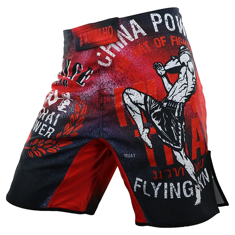 Шорты для бокса с принтом Муай Тай, мужские шорты для бокса, BJJ Combat Free Sparring MMA fitness Fight Shorts, одежда SANDA