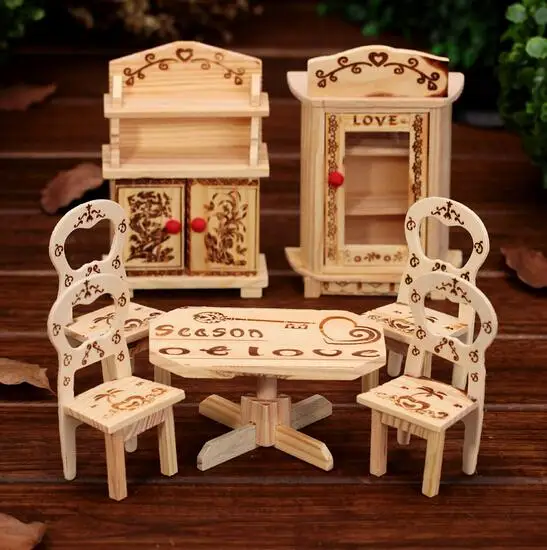 mini Wooden furniture set,kids portable play game furniture,small furniture,miniature model children gift mini Wooden furniture set,kids portable play game furniture,small furniture,miniature model children gift