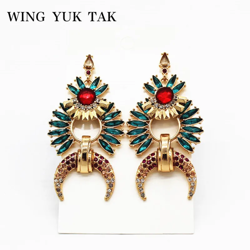 

wing yuk tak 2018 New Gold Color Earrings For Women Punk Geometric Statement Dangle Earring Modern Fashion Trending Jewelry