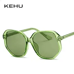 KEHU новая Карамельный цвет Квадратные Солнцезащитные очки для женщин Брендовая дизайнерская обувь модных полупрозрачная оправа UV400