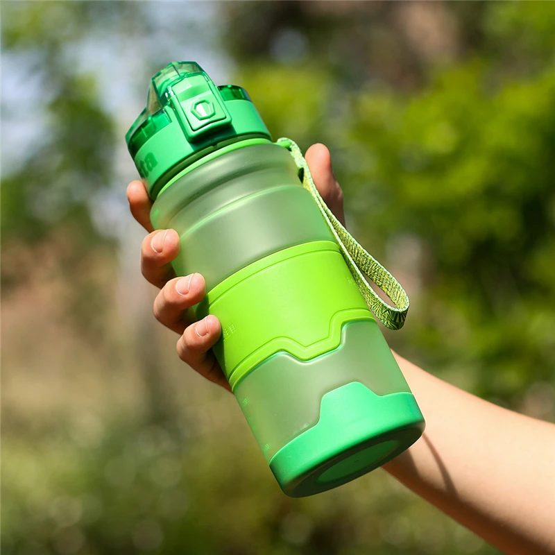 

1000ML 380ML Plastic Sport Water Bottle With Straw BPA Free Leakproof Drinking Bottles Rope Portable Tumbler