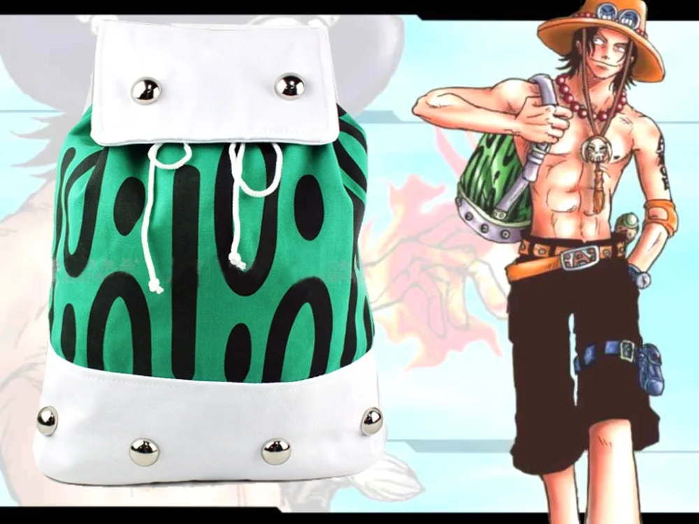 

2019 Japan Anime One piece Portgas D Ace Cosplay Bag Pack Sack Free Shipping