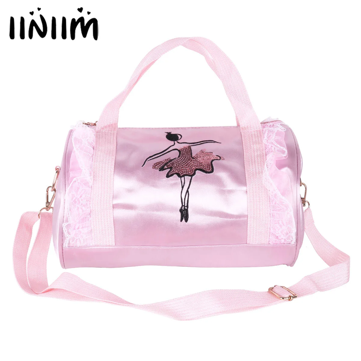 Kids Girls Adorable Ballet Dance Bag Embroidered Ballerina Dancing