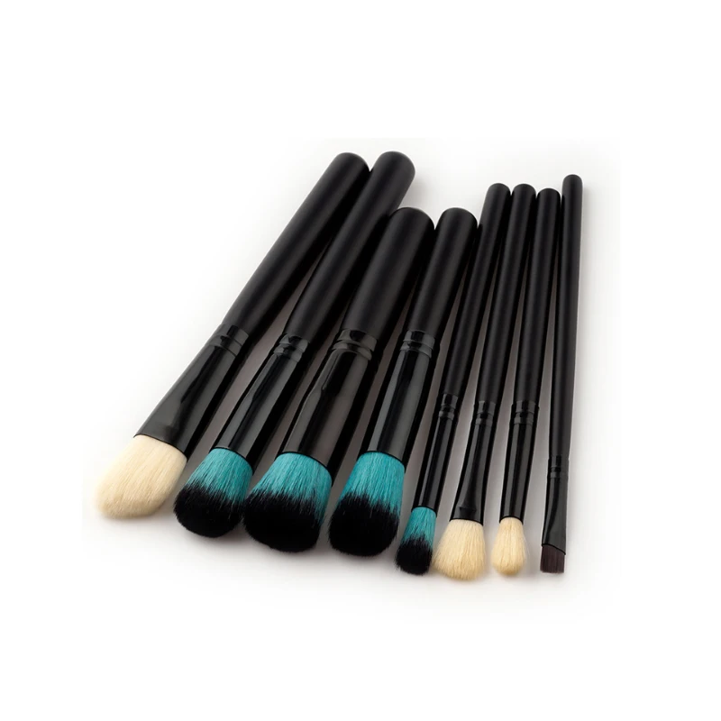 2018 8pcs Professional Makeup Set Blue Black Peak Powder Blush Foundation Eyeshadow Fan Brush Setpincel maquiagem | Красота и