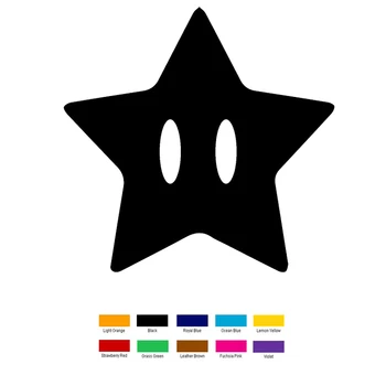 

HotMeiNi 15cm x 15cm Mario Cart Star Car Sticker For Truck Window Bumper Auto SUV Door Laptop Kayak Vinyl Oem Car Sticker
