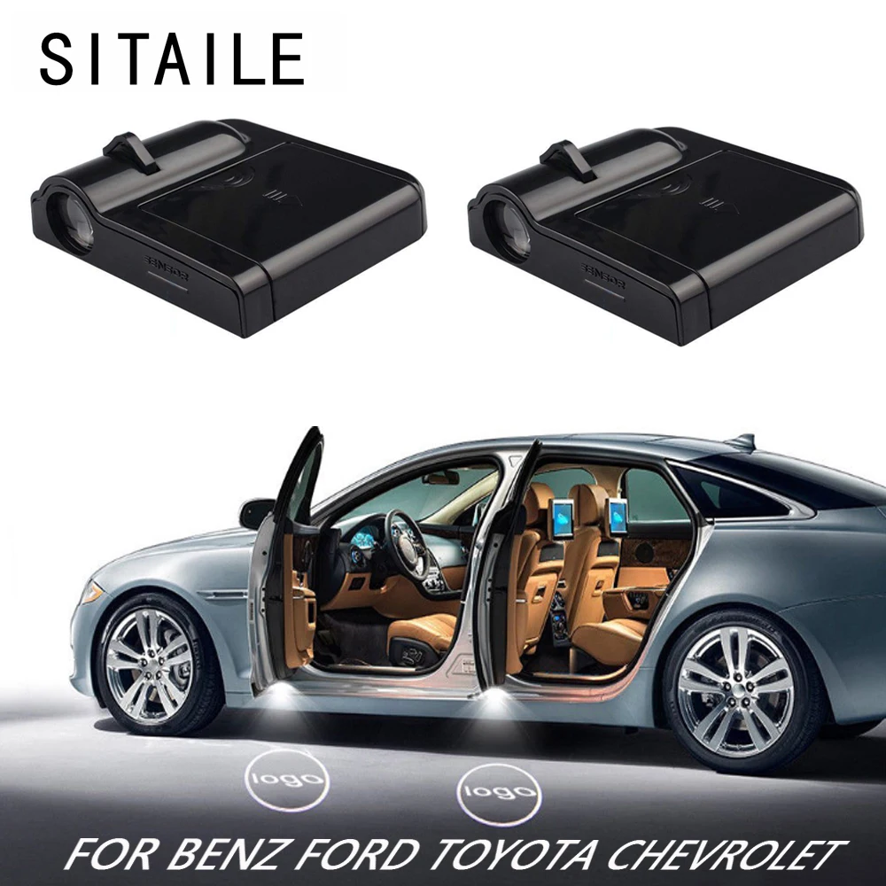 

SITAILE Car Wireless Doors Lights Logo Badge Emblem Light Led 12v For Benz Ford Toyota Chevrolet Auto Led Light Car-styling