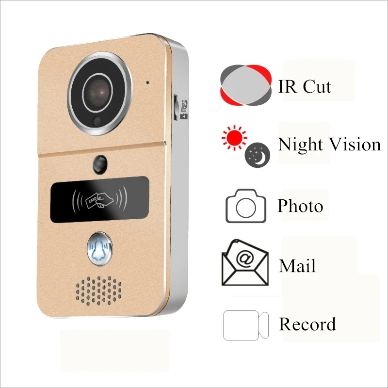 

Smart Home 720 WiFi IP Video Door phone intercom Doorbell Wireless Unlock Peephole Camera Doorbell Viewer 220V IOS Android
