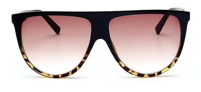 83164 Франция стильные винтажные солнцезащитные очки для женщин карамельный бренд дизайнерские черные Ретро Ким Кардашьян солнцезащитные очки для женщин УФ Защита - Цвет линз: Black Leopard Tea