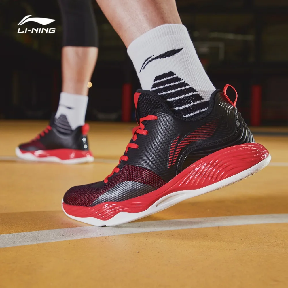 Li-Ning/мужские кроссовки для баскетбола SHADOW II на корте, спортивная обувь со средней посадкой, кроссовки ABPN019 SOND18