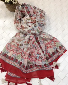 

2017 new design fashion ladies printe floral Muffler viscose cotton shawls tassels muslim hijab cape scarves/scarf 10pcs/lot