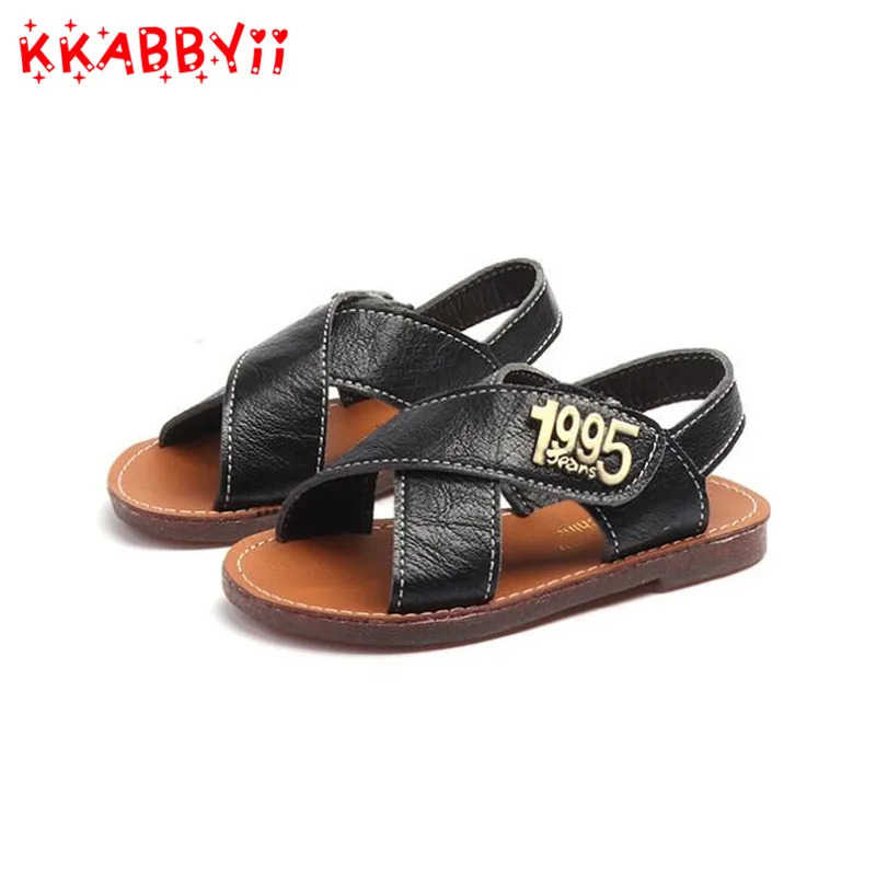 Black Sandals for boys baby 2018 summer new children's shoes kids open