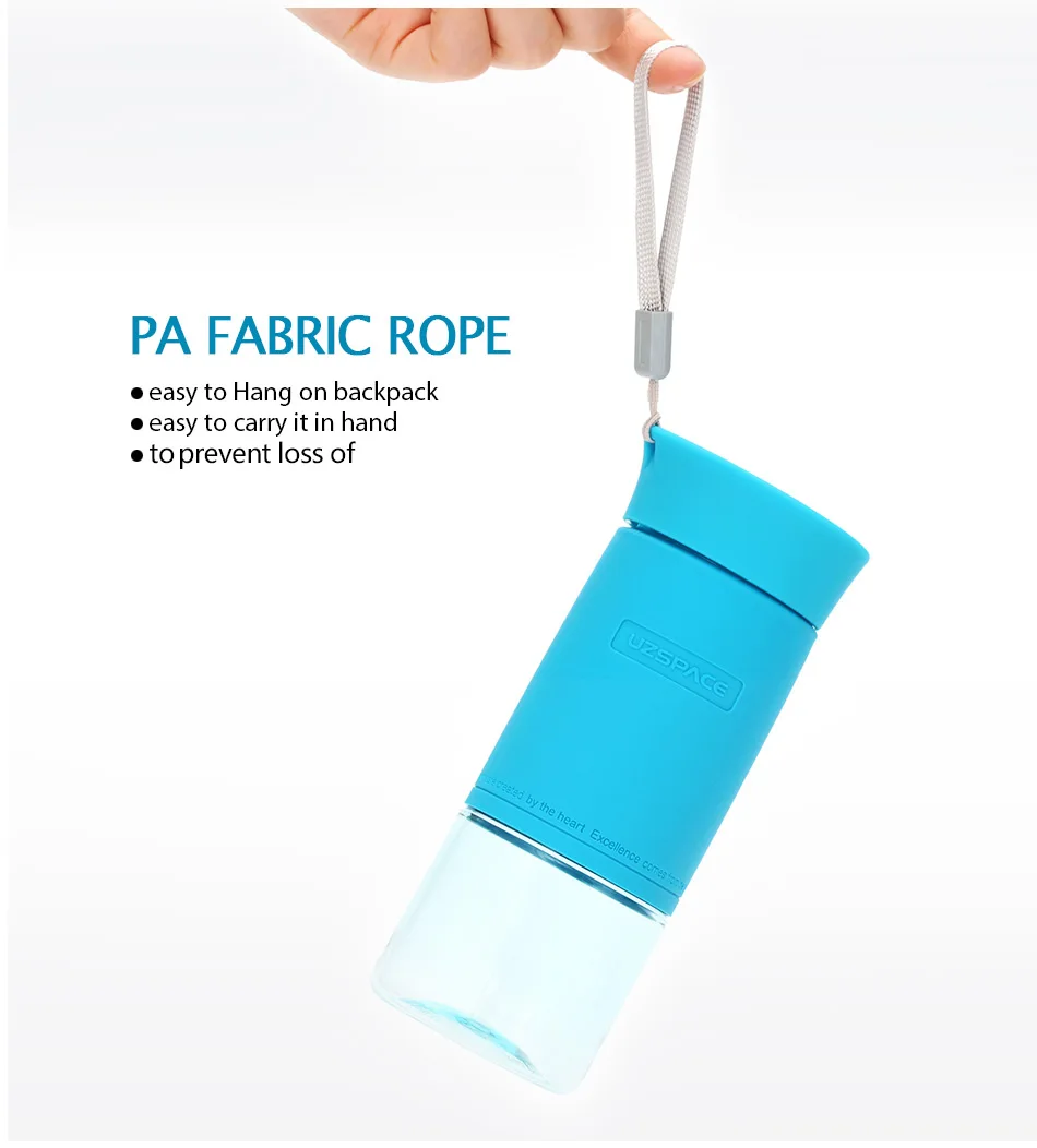 UZSPACE Water Bottles Tritan Material Fashion Portable Lovely Mini Ecofriendly Sports Travel Plastic Drink My Water Bottle 200ML05