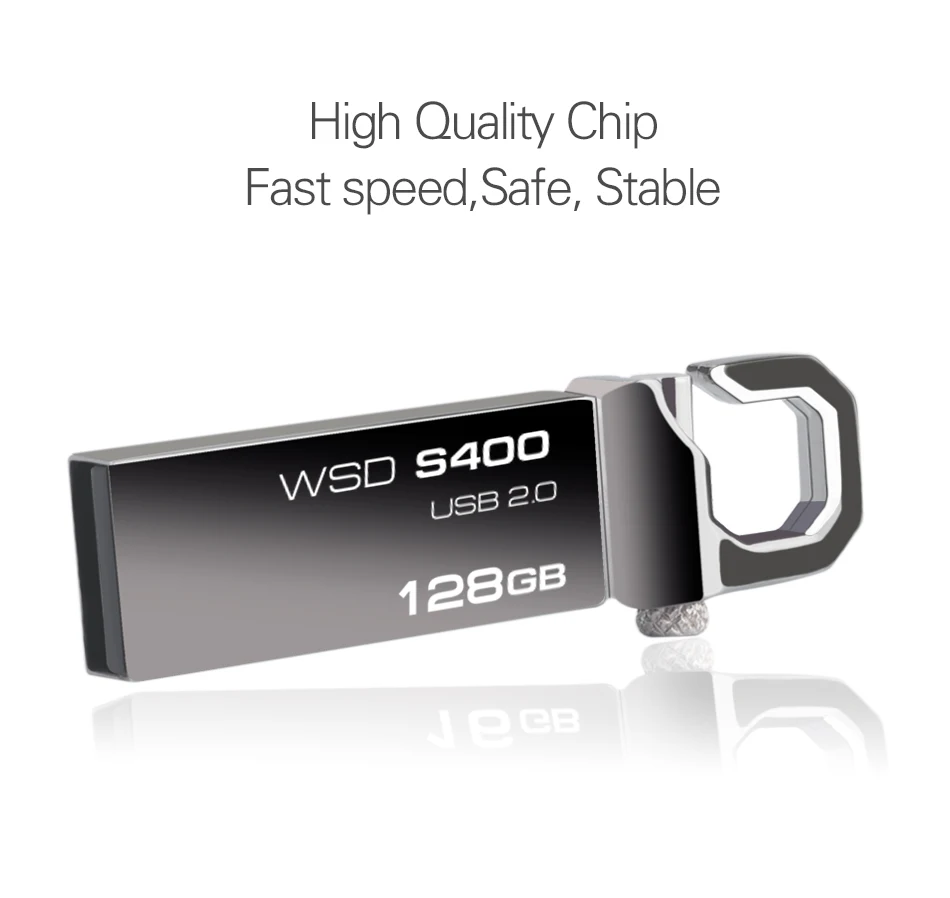 USB флеш-накопитель Wansenda из нержавеющей стали, флеш-накопитель на 32 ГБ, 64 ГБ, флеш-накопитель на 8 ГБ, 16 ГБ, флеш-накопитель USB 2,0, карта памяти, u-диск